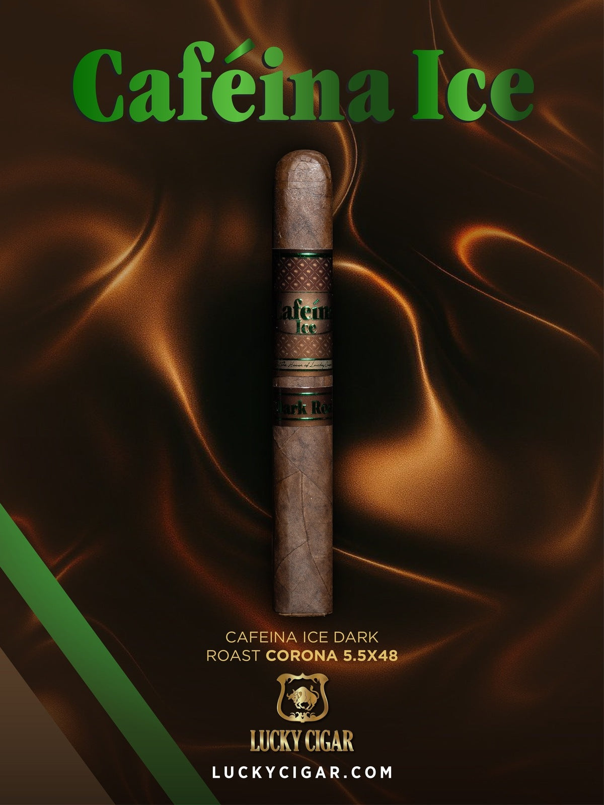Infused Cigars: Cafeina Ice Dark Roast Corona 5.5x48 Cigar – Lucky