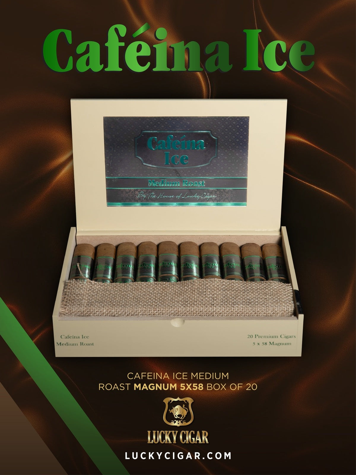Cafeina Ice Medium Roast Magnum Cigars - Box of 20 – Lucky Cigar