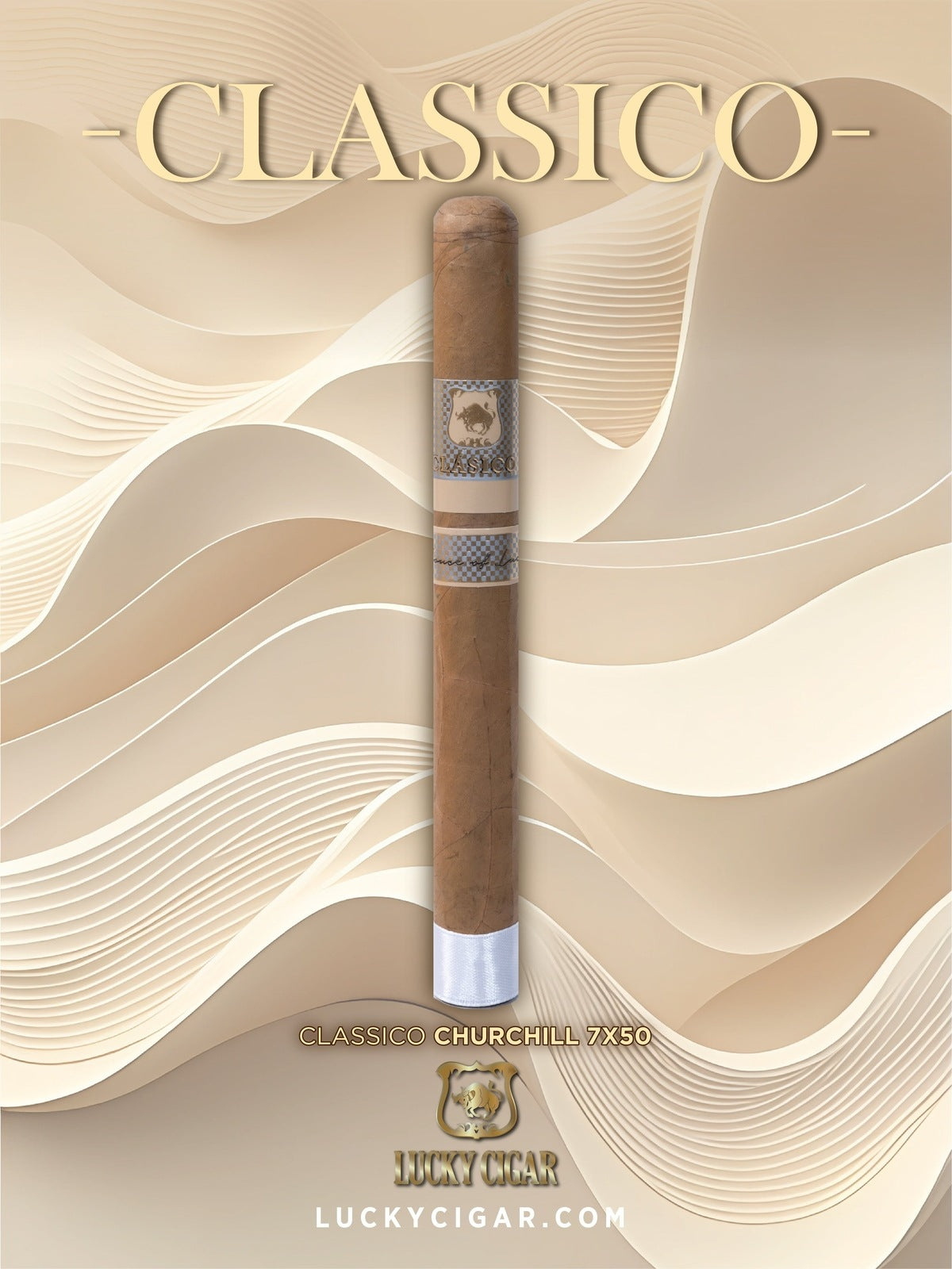 香水(男性用) Dr,chill strong cigar Classico Churchill 7X48 Single Cigar - Lucky Cigar