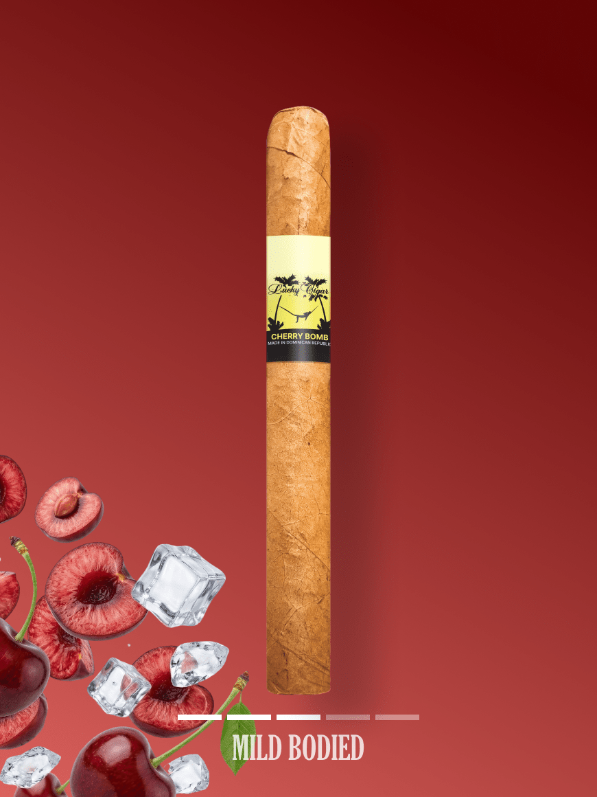 Flavored Cigars: Lucky Flavors Cherry Bomb 5x42 Cigar – Lucky Cigar
