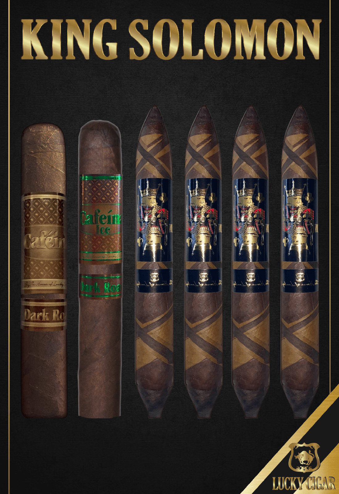 Cigar Gift Sets: Set of 6 Cigars, 2 Cafeina, 4 King Solomon