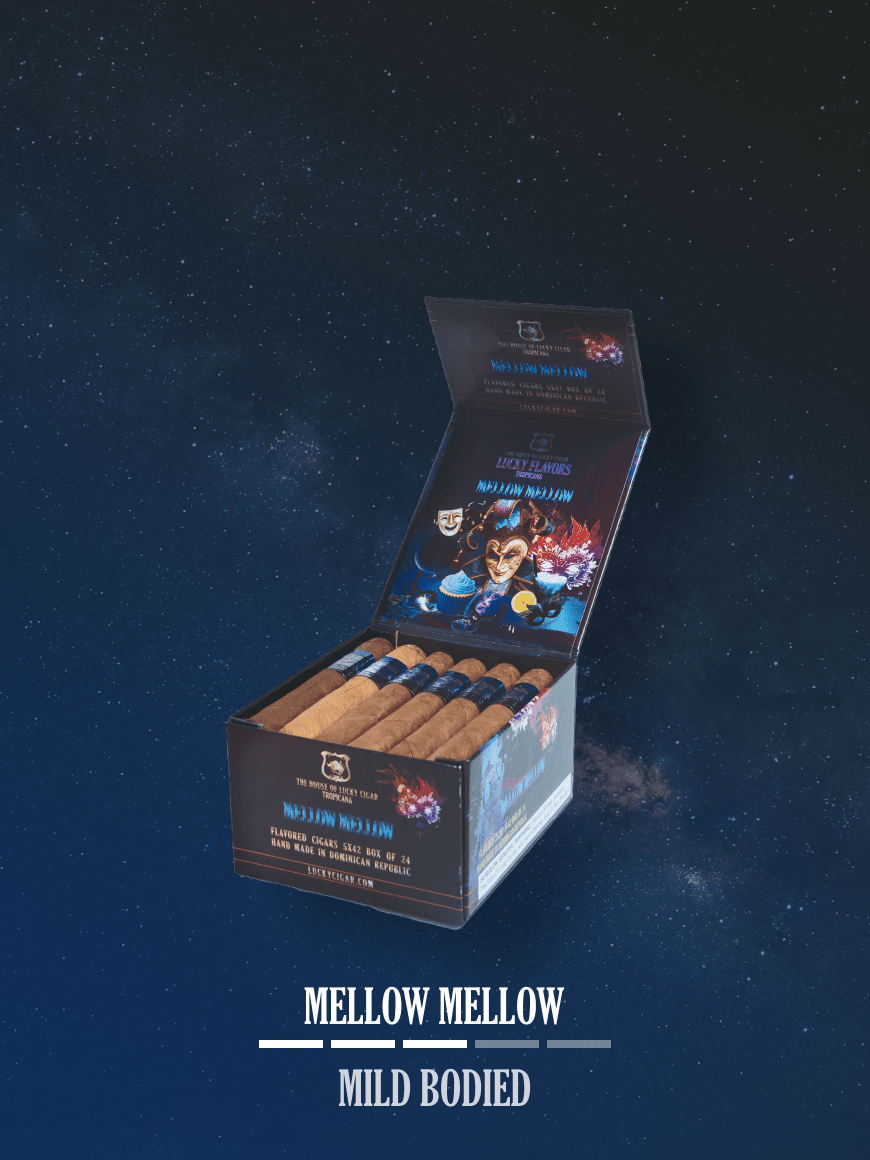 Flavored Cigars: Lucky Flavors Mellow Mellow 5x42 Box of 24
