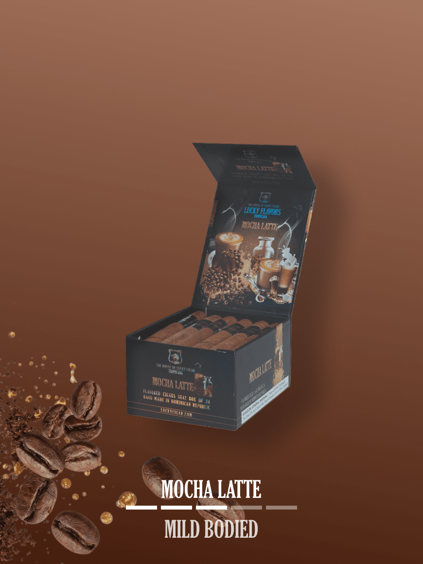 Mocha Latte Flavored Cigars: Lucky Flavors 5x42 Box of 24 – Lucky