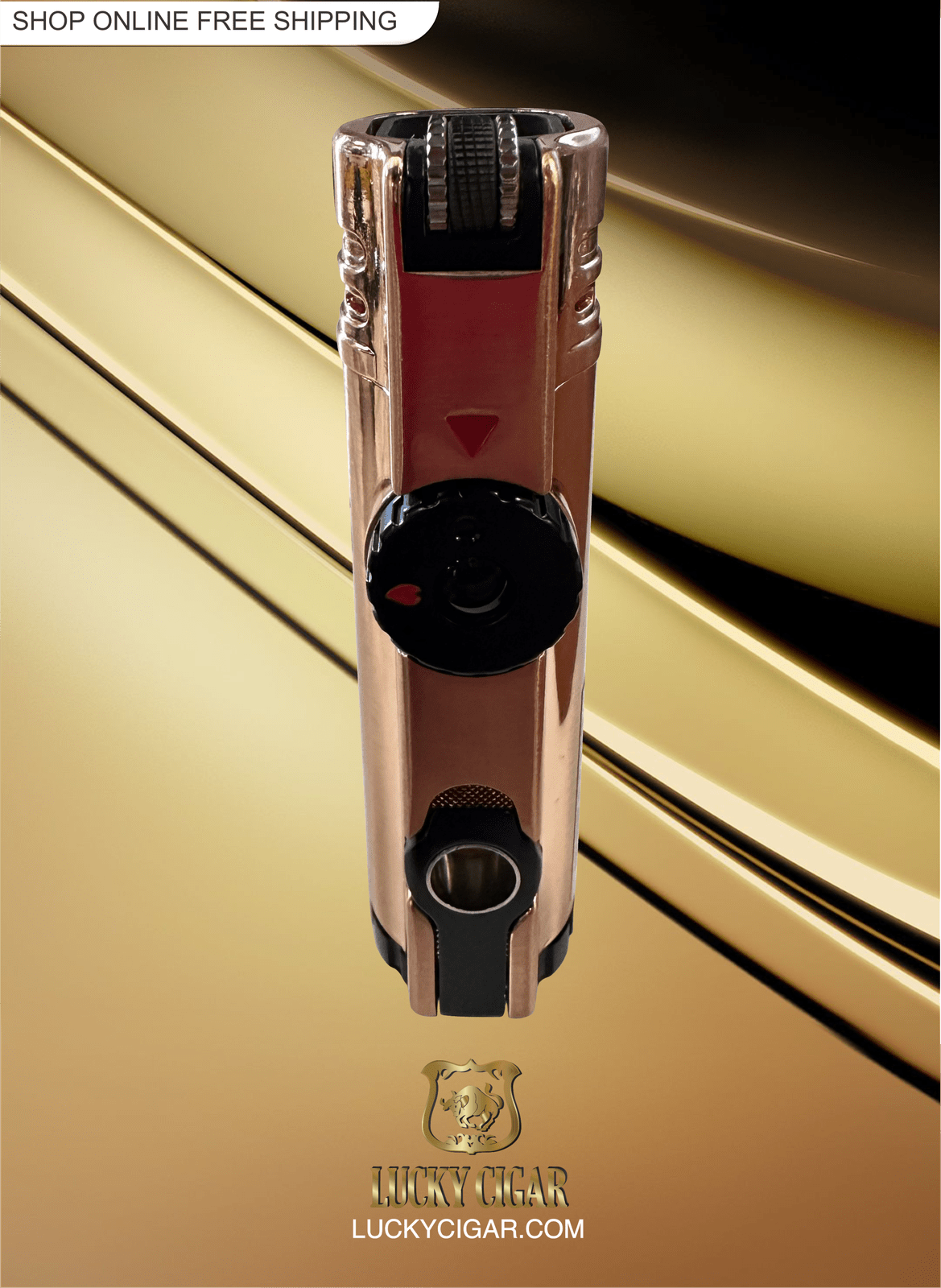 Cigar Lifestyle Accessories: Torch Lighter in Pink Gold