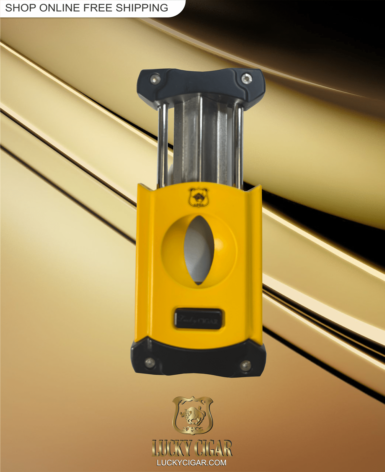 Cigar Lifestyle Accessories: Cigar V Cutter in Yellow