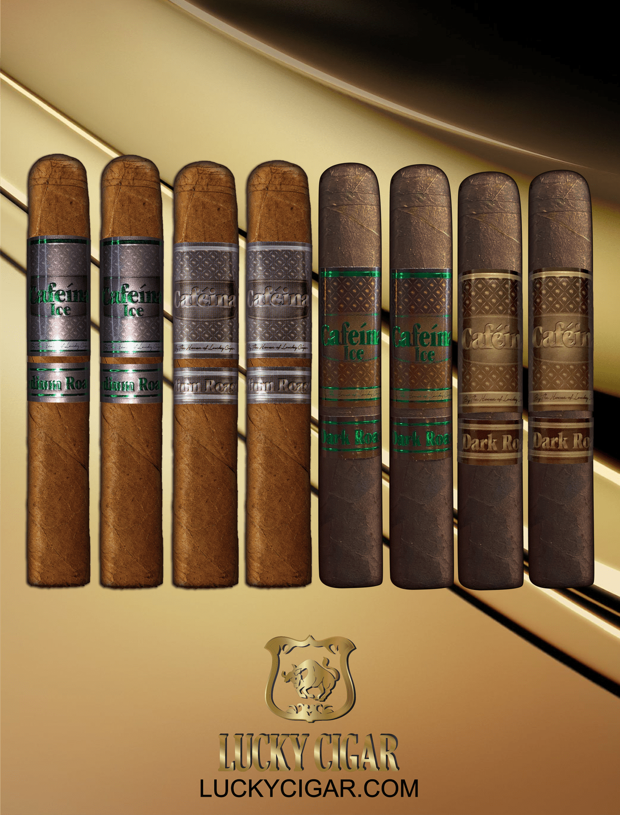 Lucky Cigar Sampler Sets: Set of 8 Cafeina Toro Cigars