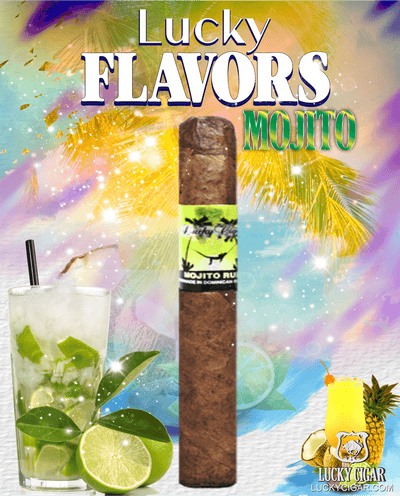 Flavored Cigars: Lucky Flavors Mojito Rum 5x42 Single Cigar