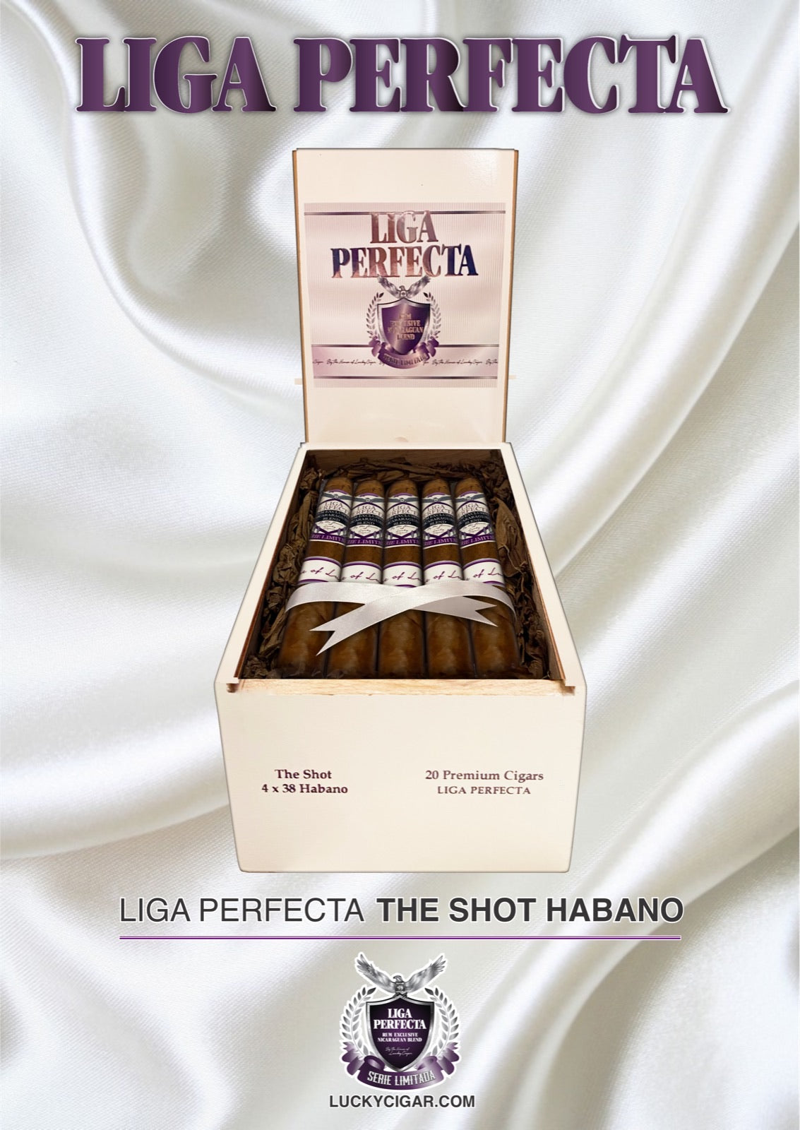 Infused Cigars: Liga Perfecta Rum Habano Shot 4x38 Box of 20