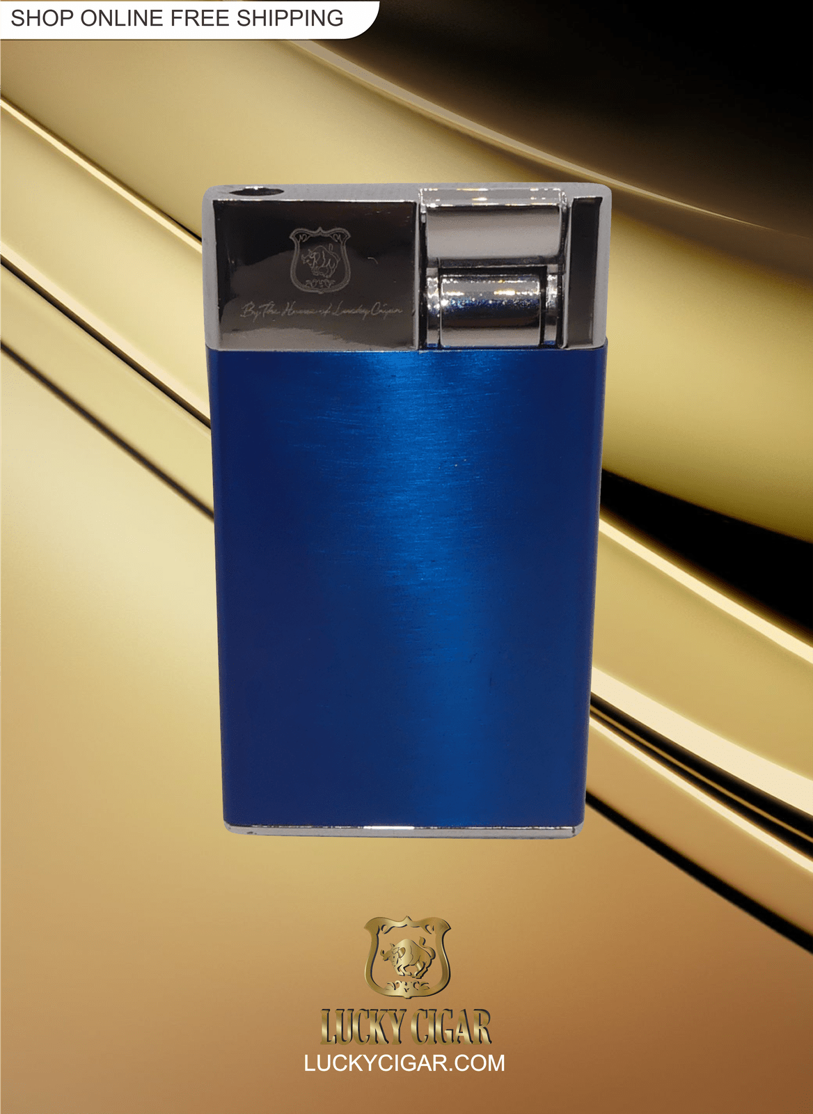 Cigar Lifestyle Accessories: Torch Lighter in Slim Style in Blue
