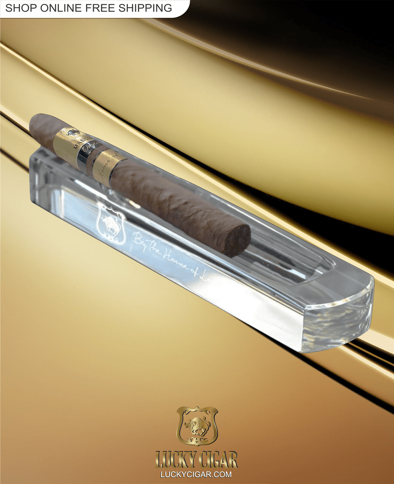 Ashtray, Cigar Lifestyle Accessories: Column Glass Ashtray