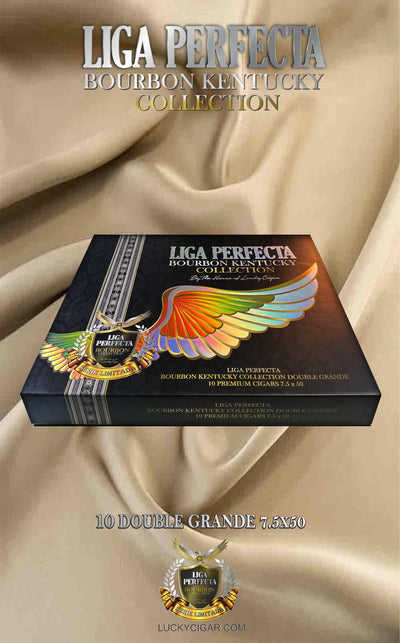 Infused Cigars: Liga Perfecta Kentucky bourbon Double Grande 7.5x50 Box of 10