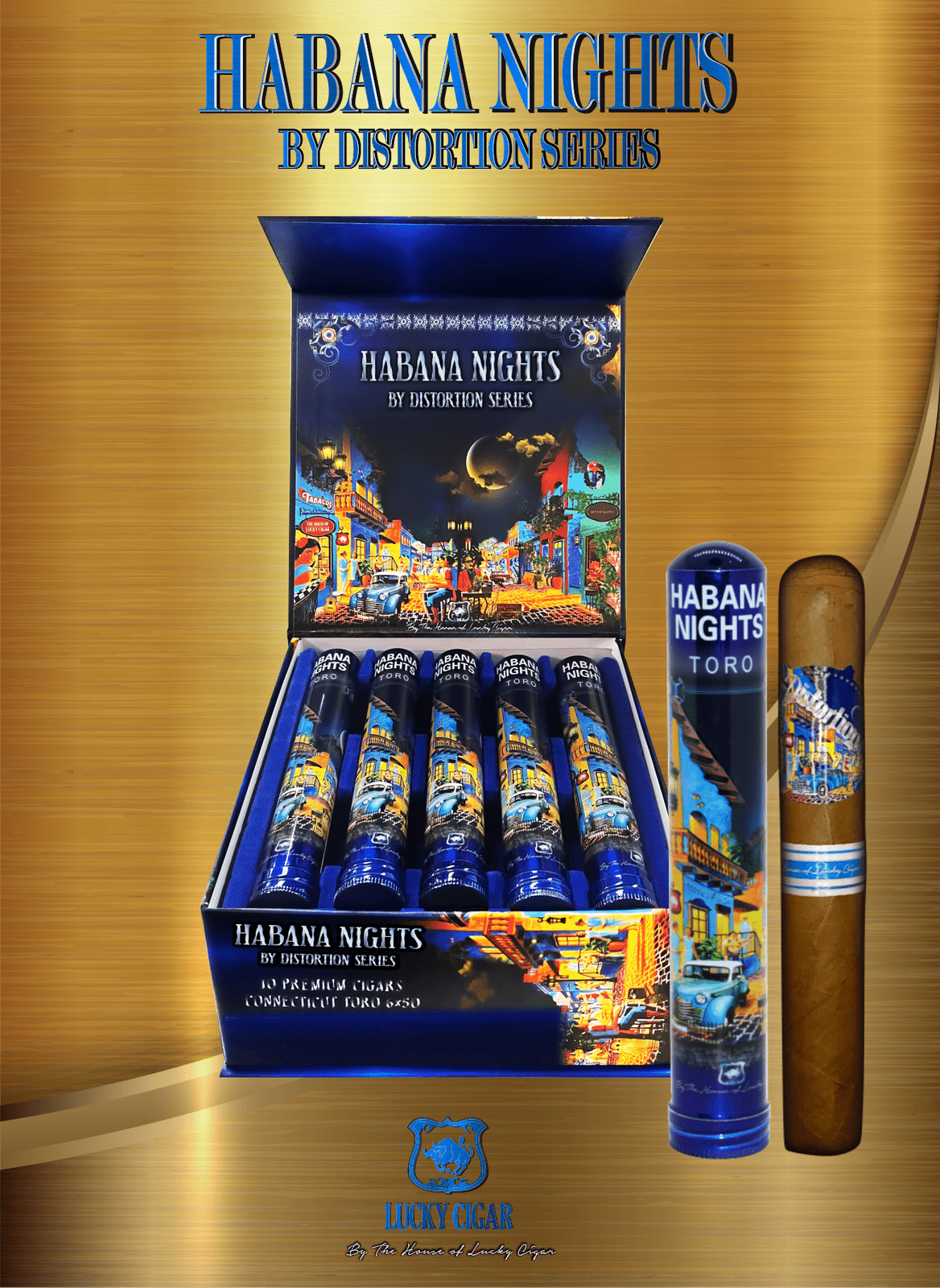 Habana Nights 6x50 Cigar From The Distortion Series: Box of 10 Cigars