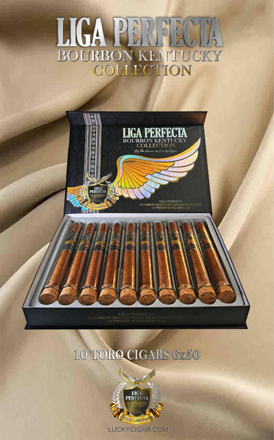 Infused Cigars: Liga Perfecta Kentucky bourbon Double Grande 7.5x50 Box of 10