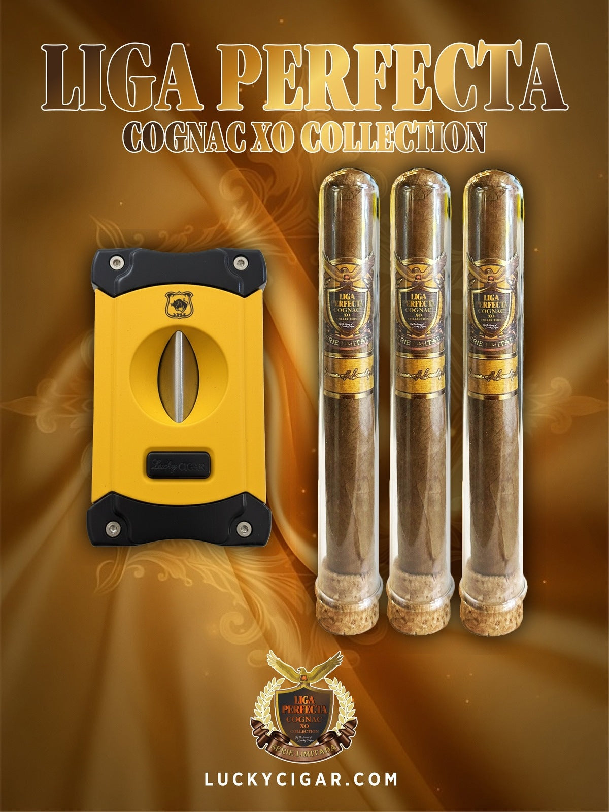 Infused Cigars: Liga Perfecta COGNAC 3 Toro 6x50 Cigars with V Cutter