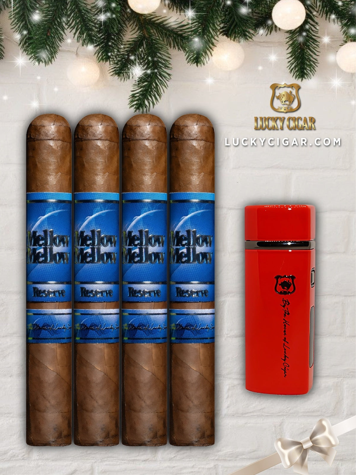 Cigar Gift Sets: Set of 4 Cigars, 4 Mellow Mellow Reserve with Torch