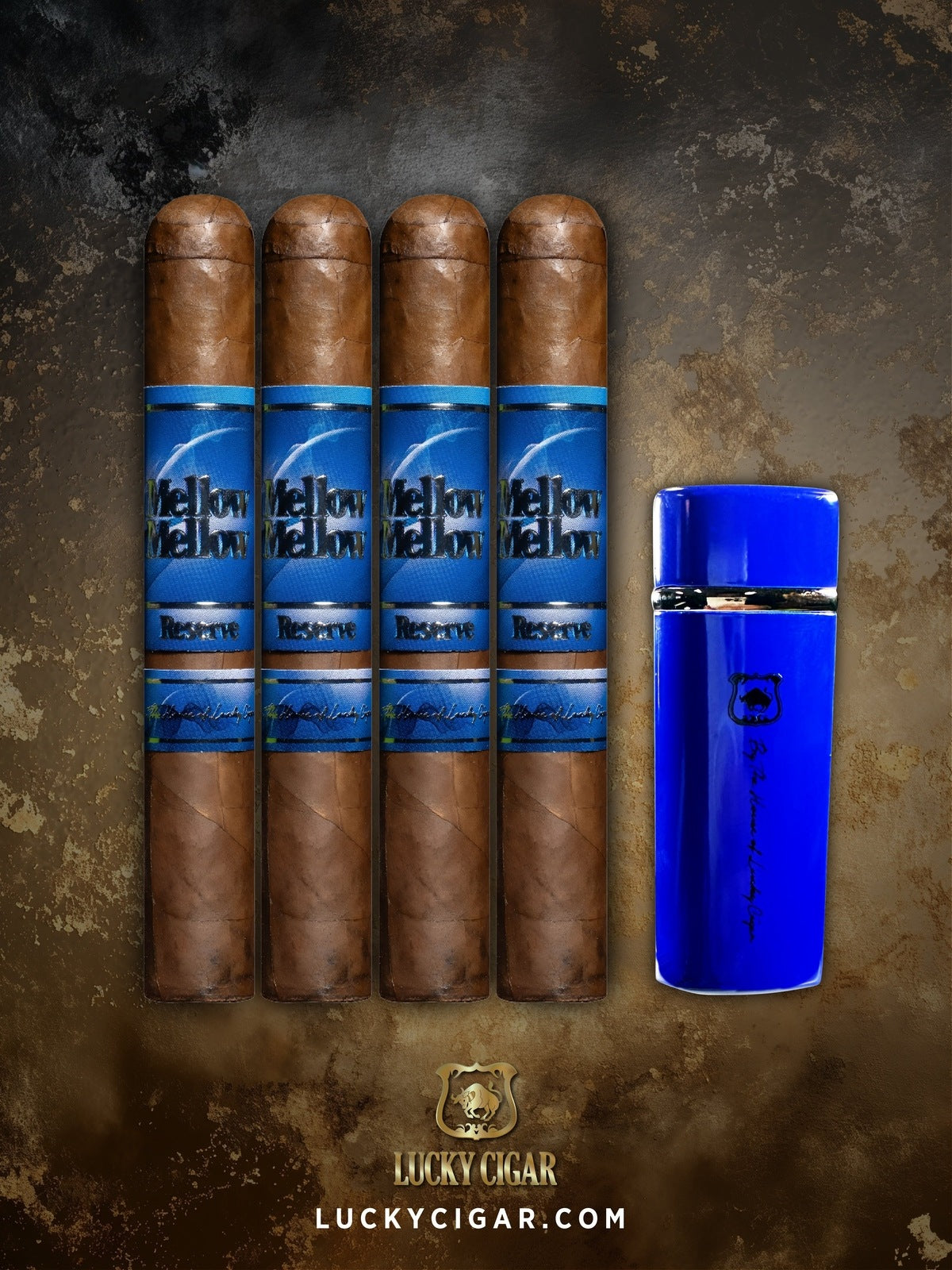 Lucky Cigar Sampler Sets: Set of 4 Mellow Mellow Sweetie Cigars with Torch