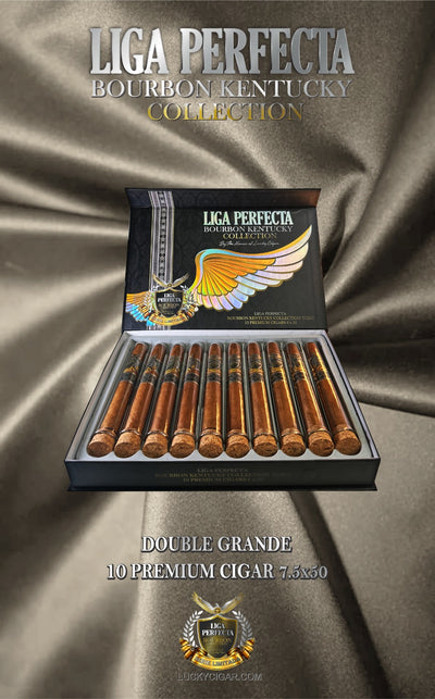 Infused Cigars: Liga Perfecta Kentucky bourbon Double Grande 7.5x50 Box of 10