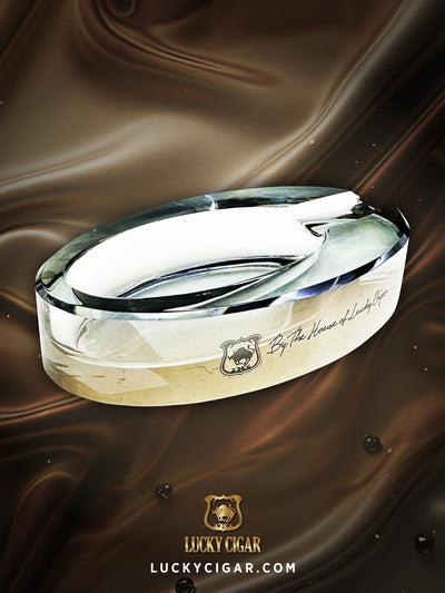 Ashtrays, Cigar Lifestyle Accessories: Lucky Crystal Ashtray Eclipse
