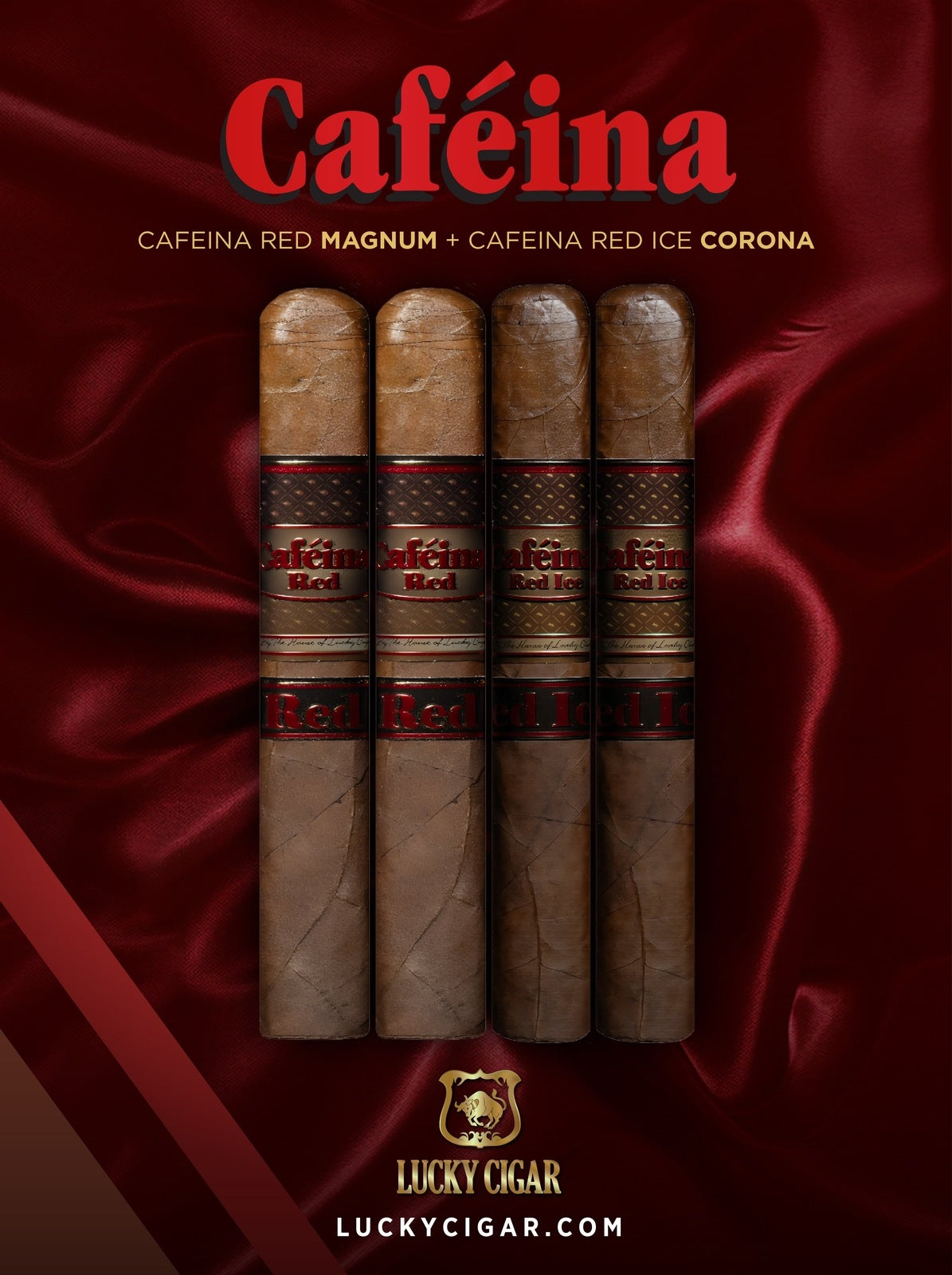 Infused Cigars: 2 Cafeina Red Magnum & Red Ice Corona Set