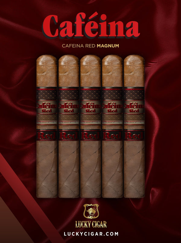 Infused Cigars: 5 Caféina Red Magnum 5x48 Cigars