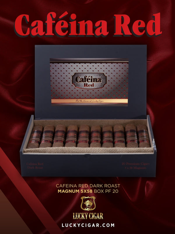 Infused Cigars: Caféina Red Magnum 5 x 58 Cigar – Box of 20