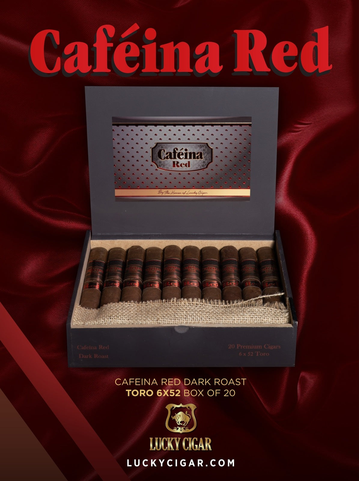 Infused Cigars: Caféina Red Toro 6 x 52 Cigar – Box of 20