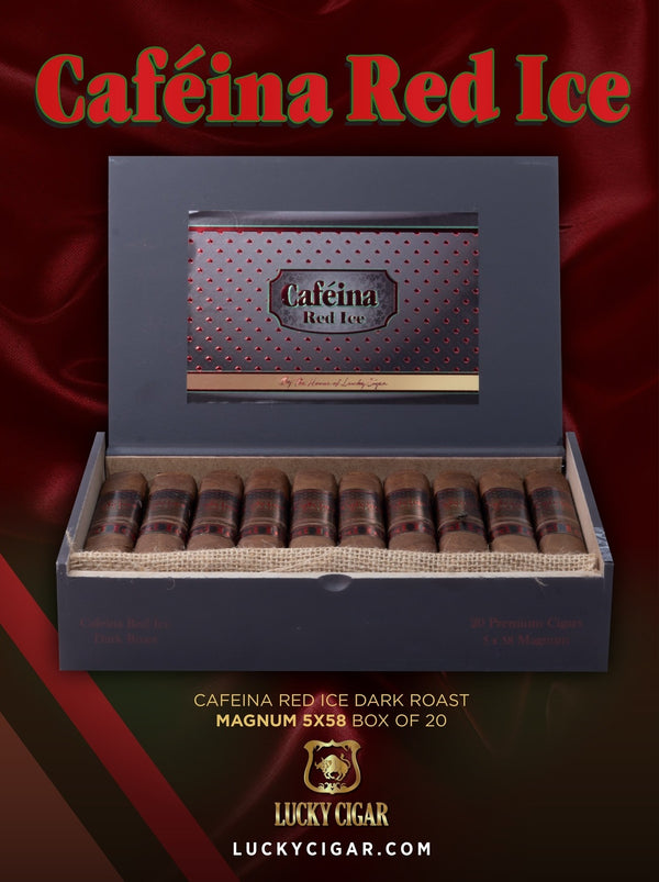 Infused Cigars: Caféina Red Ice Magnum 5x58 Cigar – Box of 20
