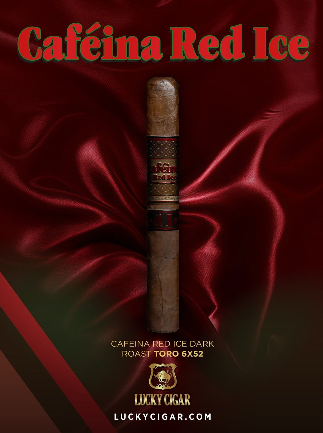 Infused Cigars: Cafeina Red Ice Toro 6x52 Single Cigar – Lucky Cigar