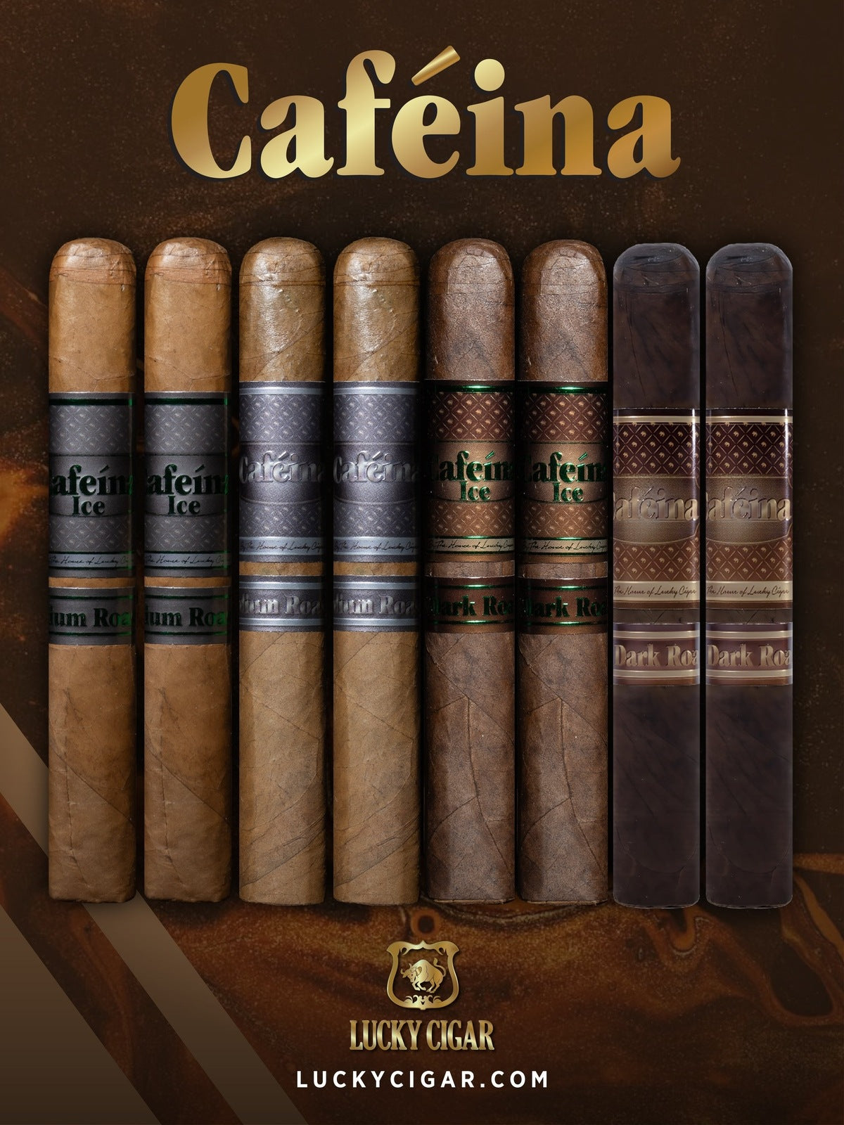 Lucky Cigar Sampler Sets: Set of 8 Cafeina Toro Cigars