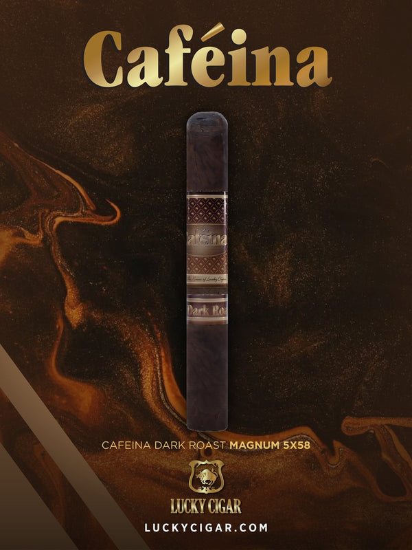 Infused Cigars: Cafeina Dark Roast Magnum 5x58 Single Cigar
