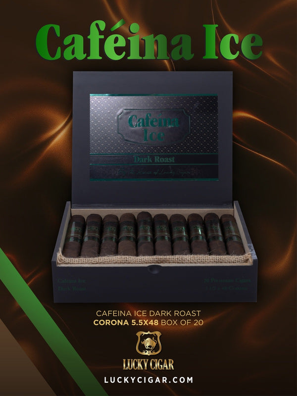 Infused Cigars: Cafeina Ice Dark Roast Corona 5.5x48 Box of 20