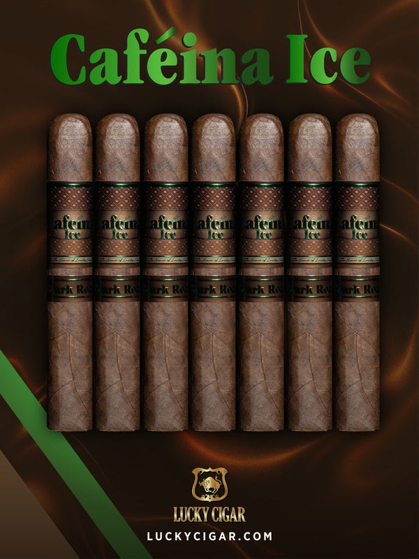 Infused Cigars: Cafeina Ice Dark Roast Magnum 5x58 Cigar Set of 7