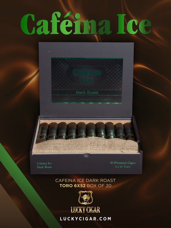 Infused Cigars: Cafeina Ice Dark Roast Toro 6x52 Box of 20 Cigars
