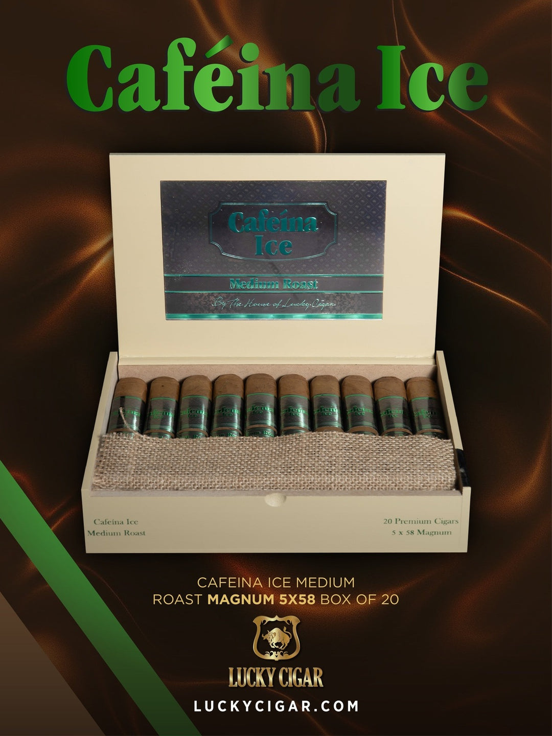Cafeina Ice Medium Roast Magnum Cigars - Box of 20 – Lucky Cigar