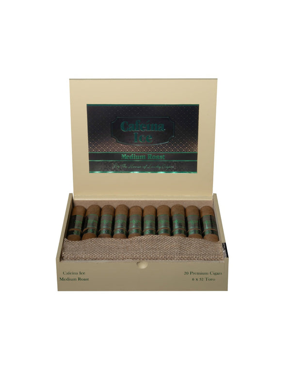 Infused Cigars: Cafeina Ice Medium Roast Toro 6x52 Box of 20 Cigars