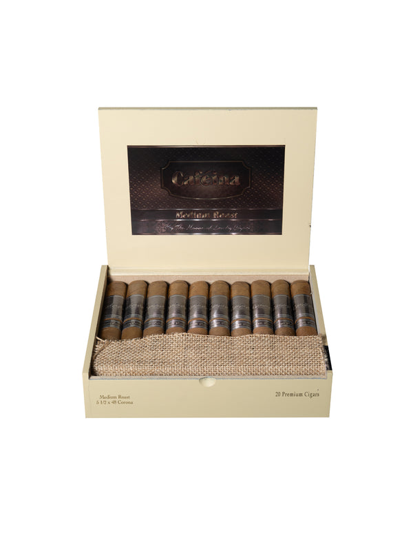 Infused Cigars: Cafeina Medium Roast Corona 5.5x50 Box of 20 Cigars