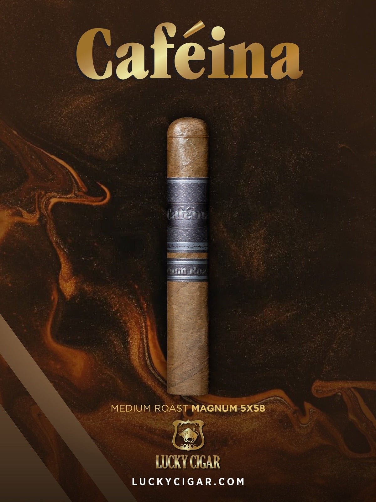 Infused Cigars: Cafeina Medium Roast Magnum 5x58 Single Cigar