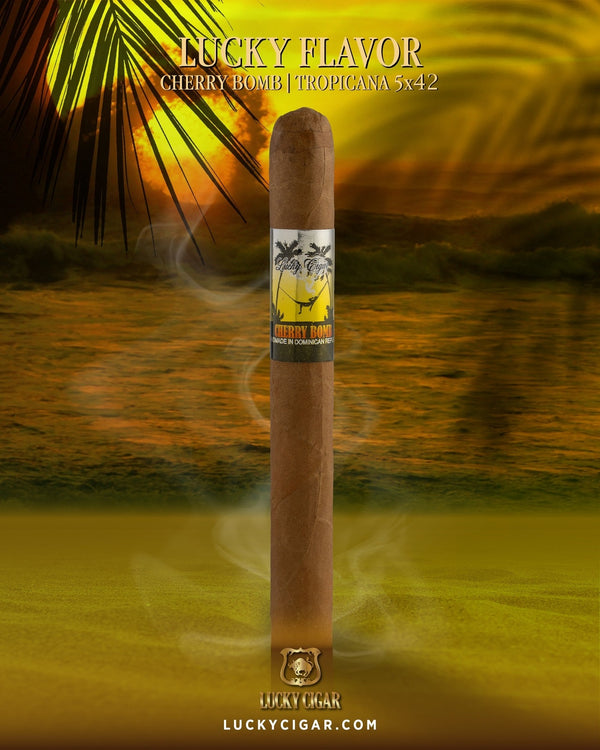 Flavored Cigars: Lucky Flavors Yellow Bomb 5x42 Cigar