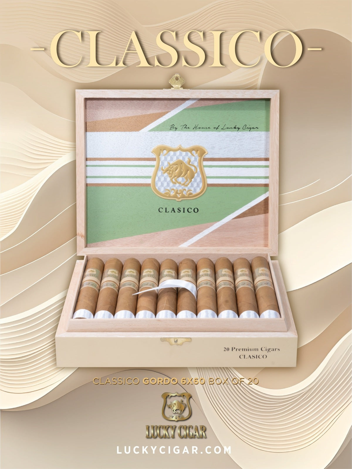Classic Cigars - Classico by Lucky Cigar: Gordo 6x60 Box of 20