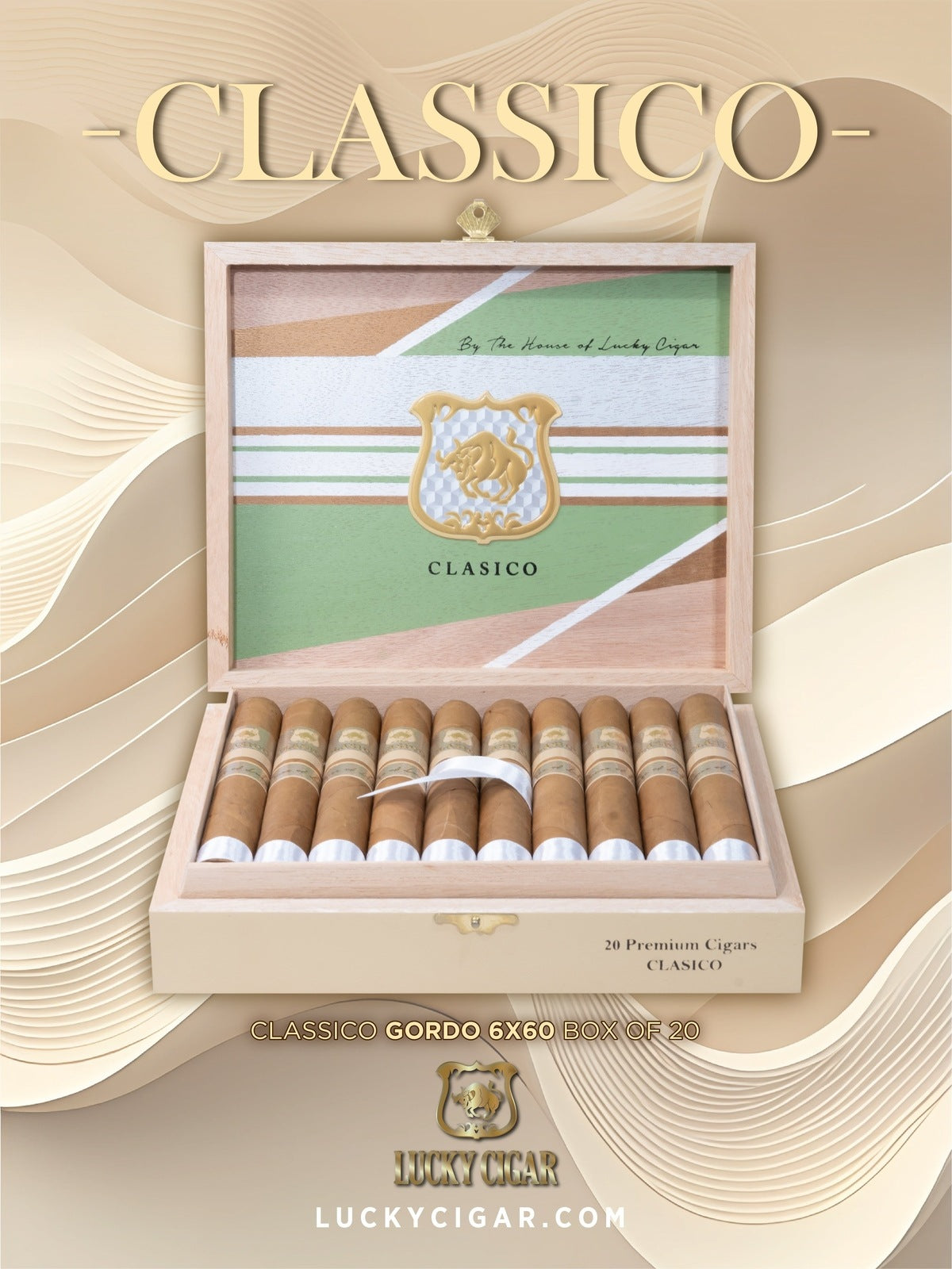 Classic Cigars - Classico by Lucky Cigar: Gordo 6x60 Box of 20