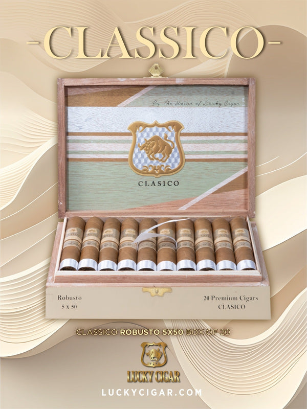 Classic Cigars - Classico by Lucky Cigar: Robusto 5x50 Box of 20