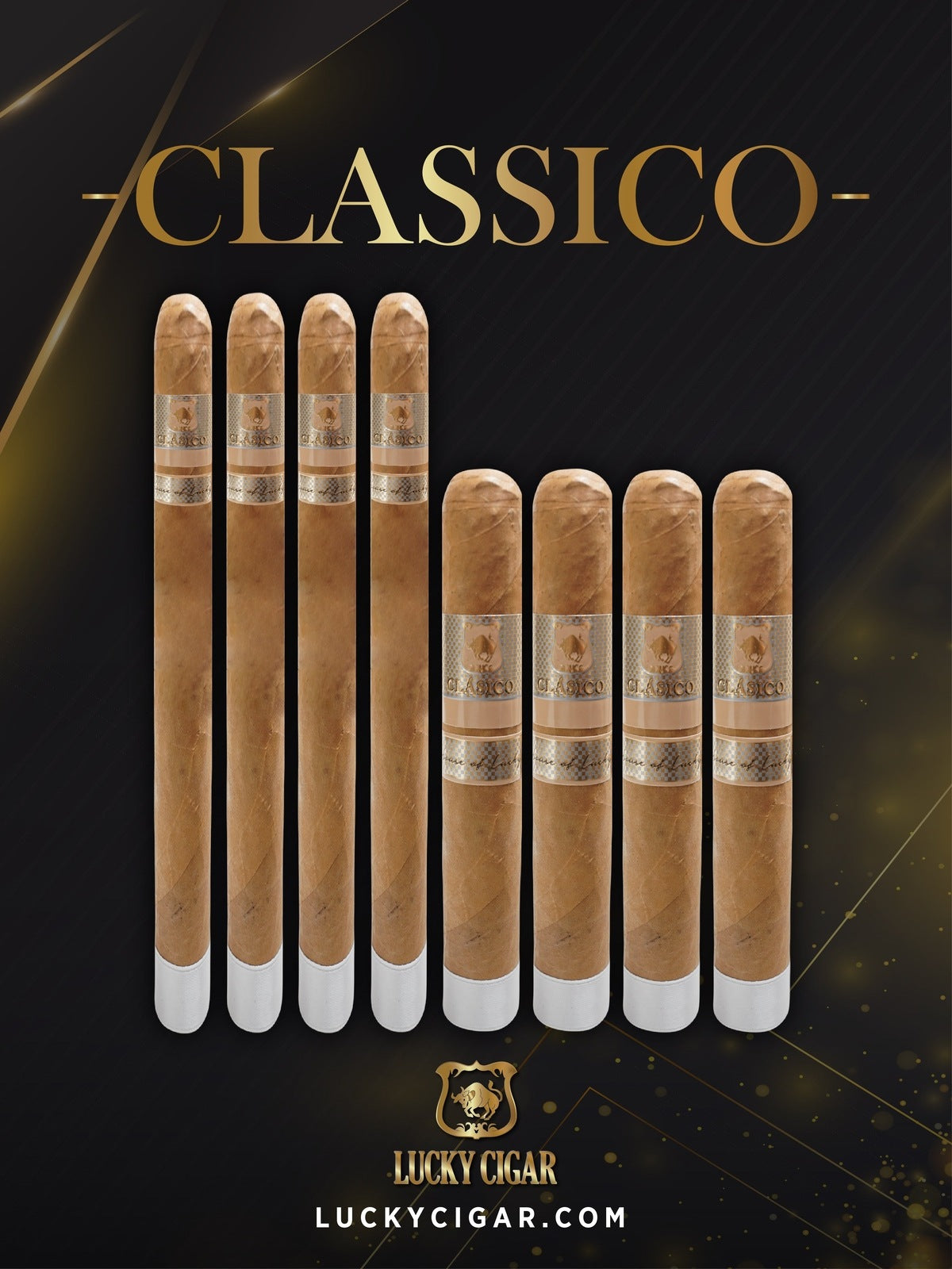 Lucky Cigar Sampler Sets: Set of 8 Classico Lancero and Toro Cigars