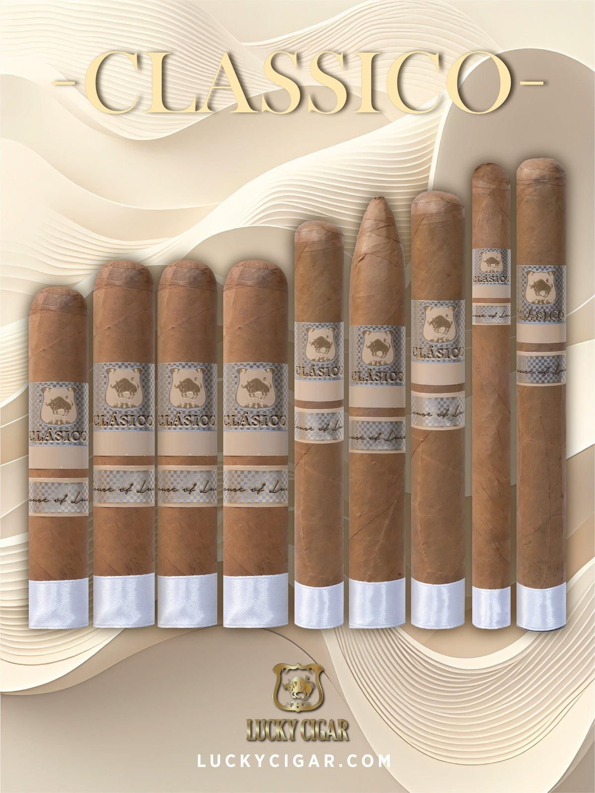 Classic Cigars - Classico by Lucky Cigar: Set of 9 Cigars, All Sizes
