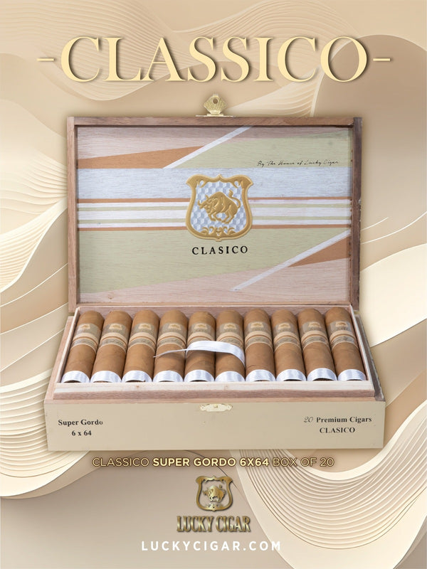 Classic Cigars - Classico by Lucky Cigar: Super Gordo 6x64 Box of 20