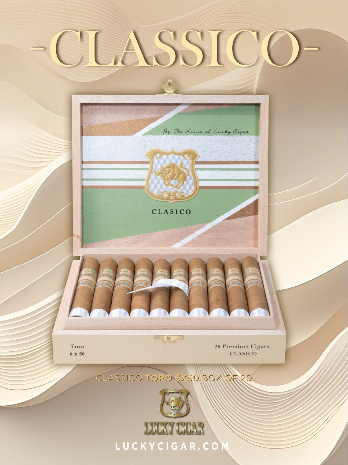 Classic Cigars - Classico by Lucky Cigar: Toro 6x50 Box of 20