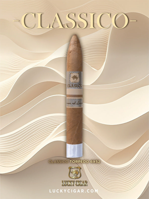 Classic Cigars - Classico by Lucky Cigar: Torpedo 6x52 Single Cigar