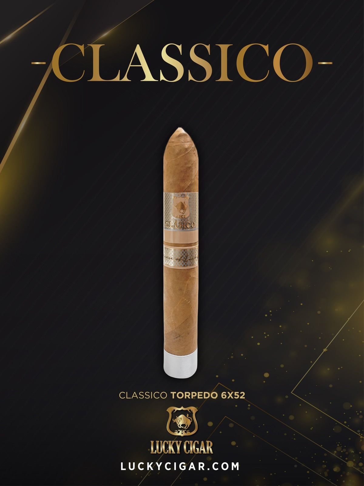 Classic Cigars - Classico by Lucky Cigar: Torpedo 6x52 Single Cigar