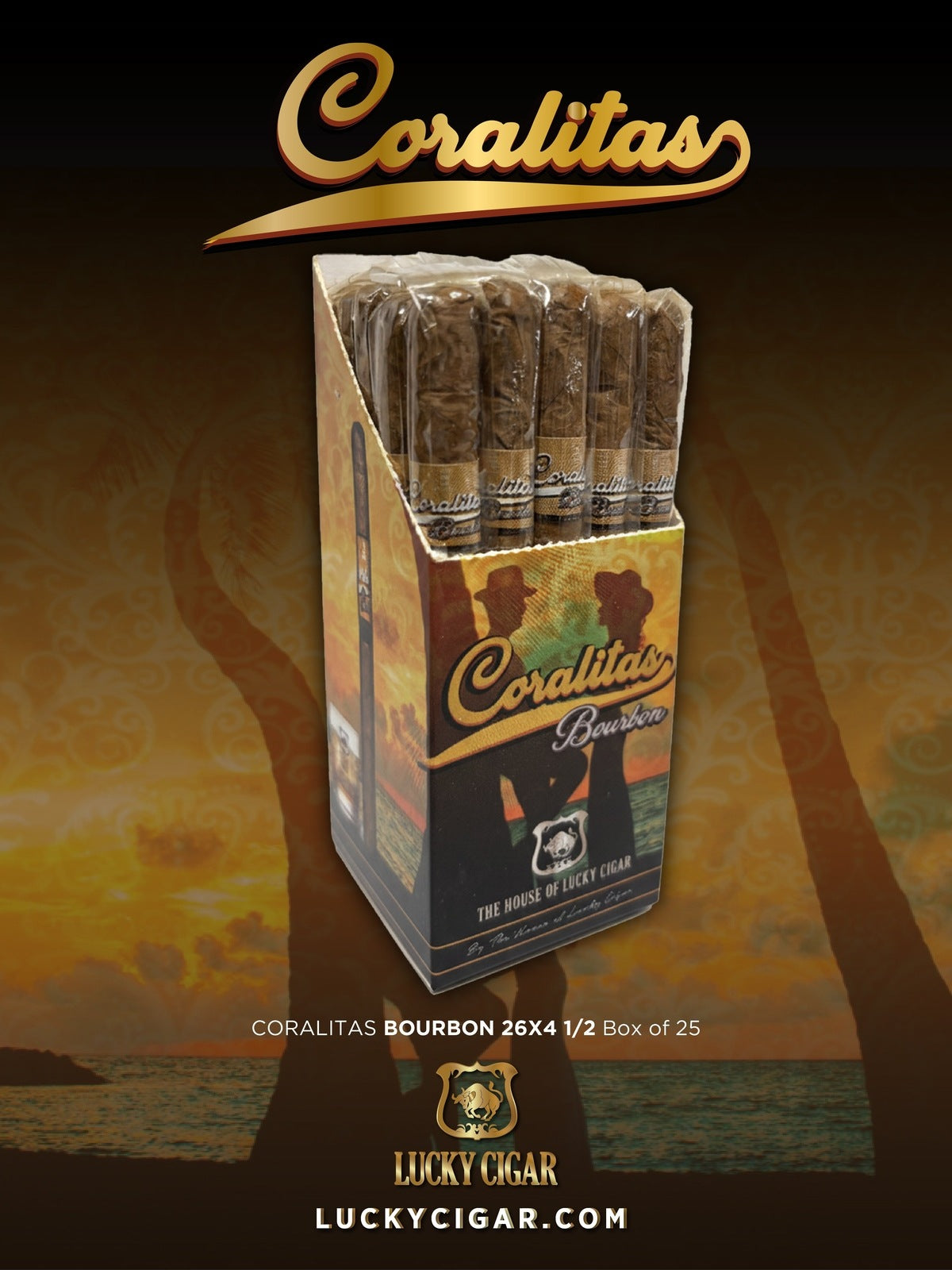 Coralitas Flavored Cigarillos by Lucky Cigar - Bourbon