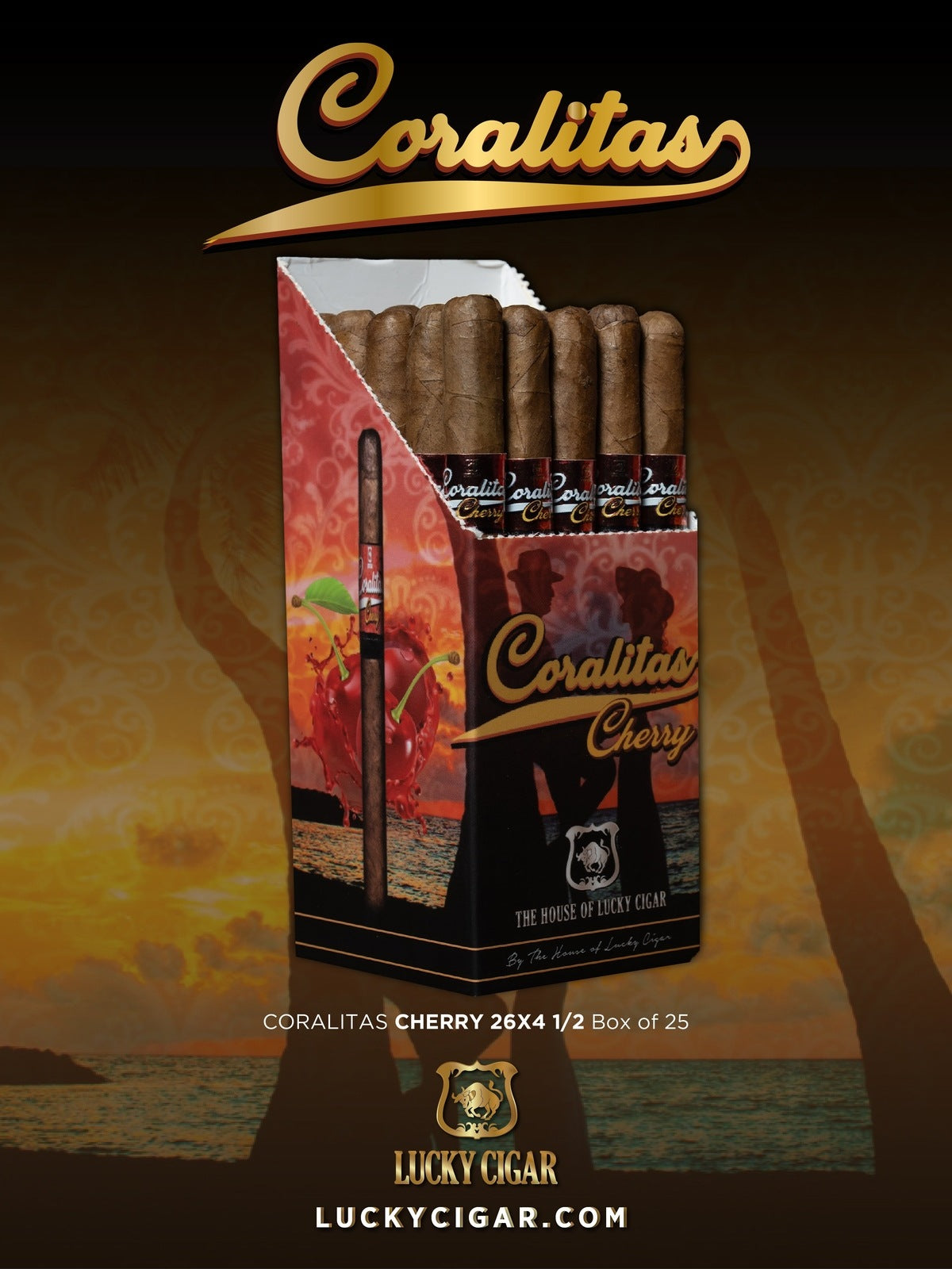 Coralitas Flavored Cigarillos by Lucky Cigar - Cherry