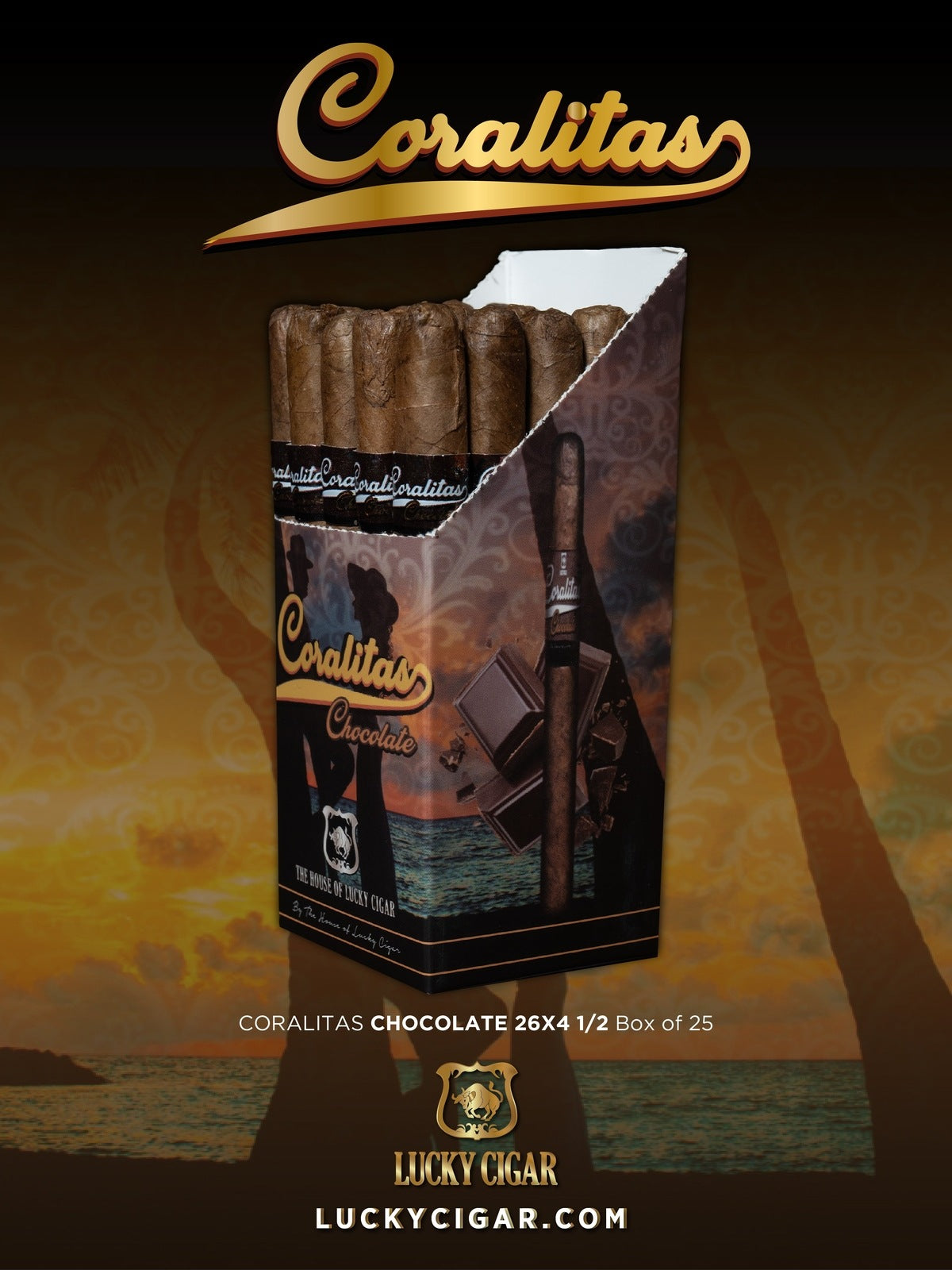 Coralitas Flavored Cigarillos by Lucky Cigar - Chocolate